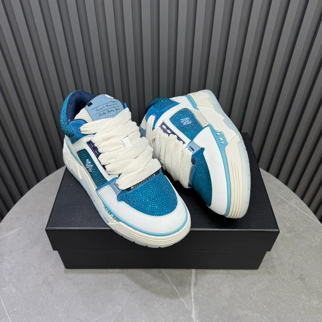Men's shoes 💰760💰 AMIRI AMIRI fashion brand hot sale 🔥 Available all year round, couples 💑 Official website synchronization Imported fabrics 1⃣️ vs 1⃣️ replica, original factory special original sole, 35-45 (45. non-refundable)